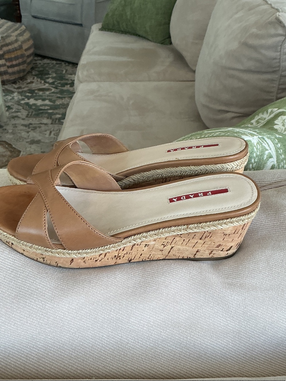 Prada Brown Leather Slide Mules - Picture 7 of 7